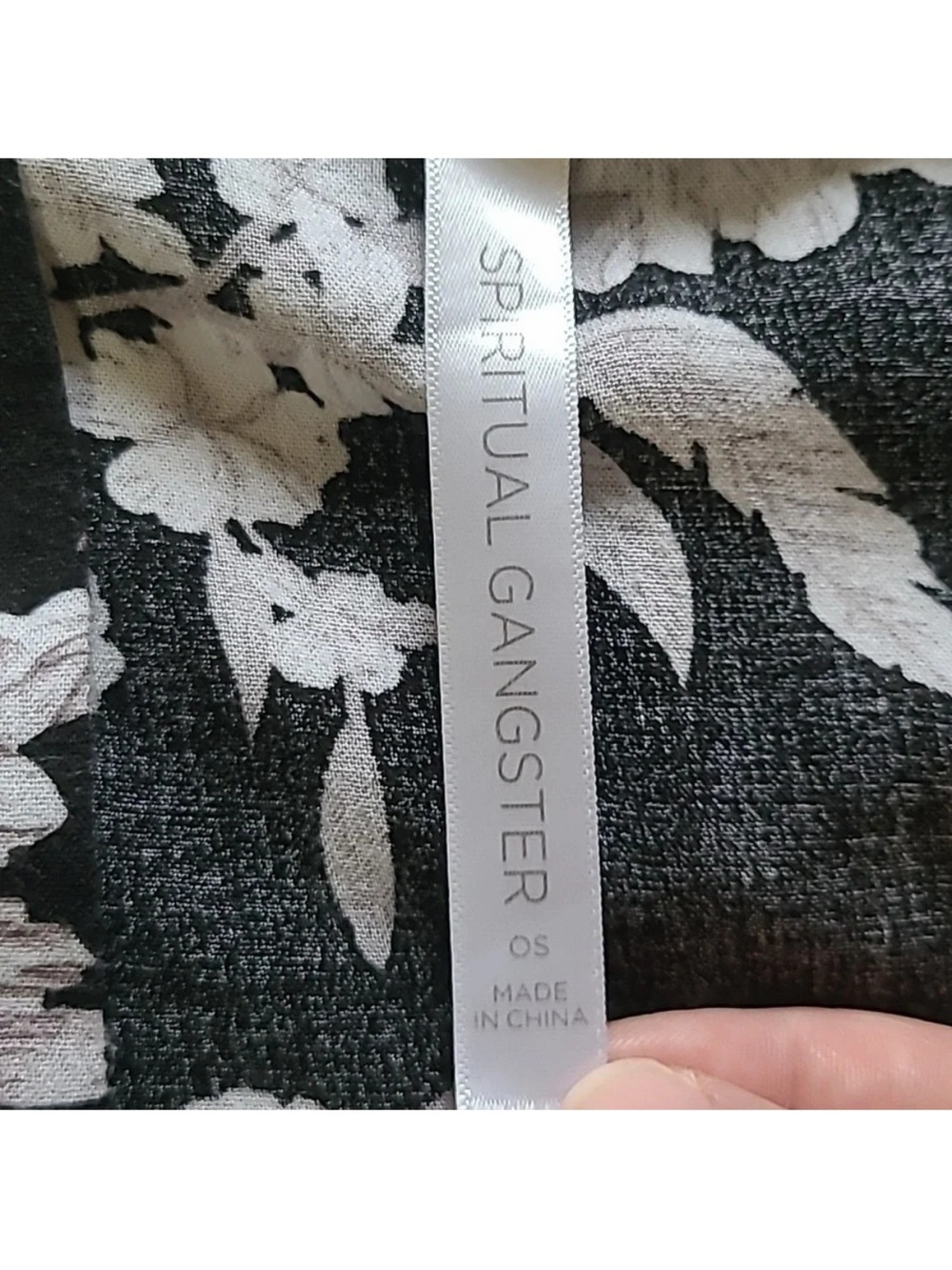 Spiritual Gangster Black Floral Kimono Cover-Up - Picture 5 of 7